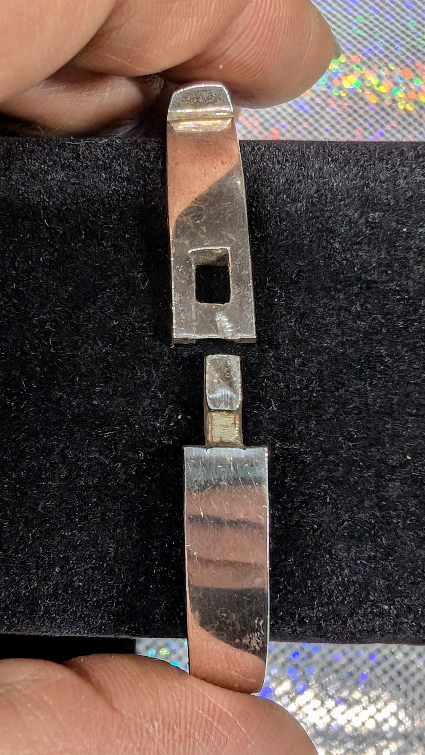 Vintage Taxco/Mexico Sterling, Red Jasper, Hinged Bracelet (TS-WS Maker, 925 Silver)(Vintage Bracelet #33)