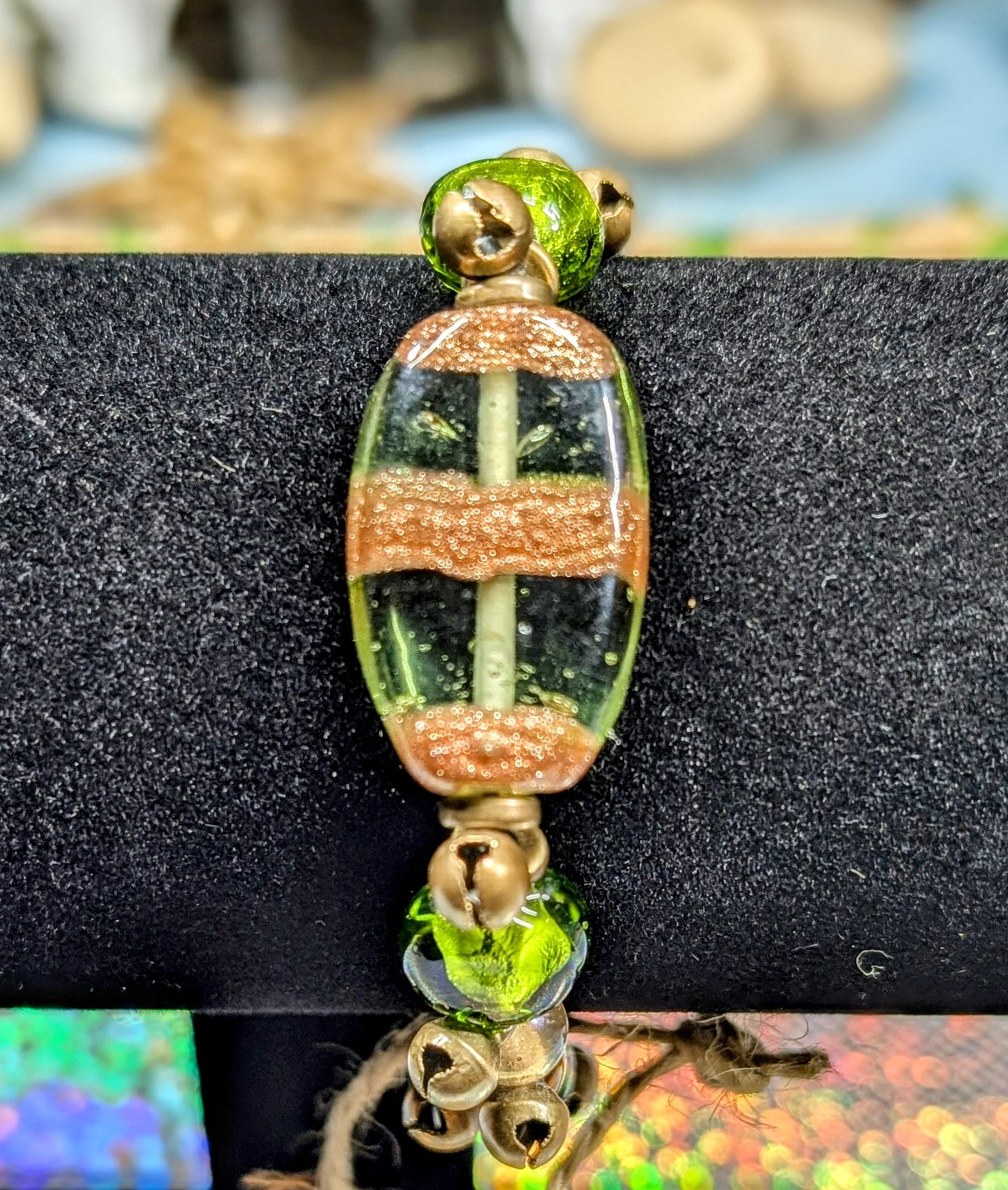 Green Fairy Bracelet w/ Glass Beads (Bracelet #3)