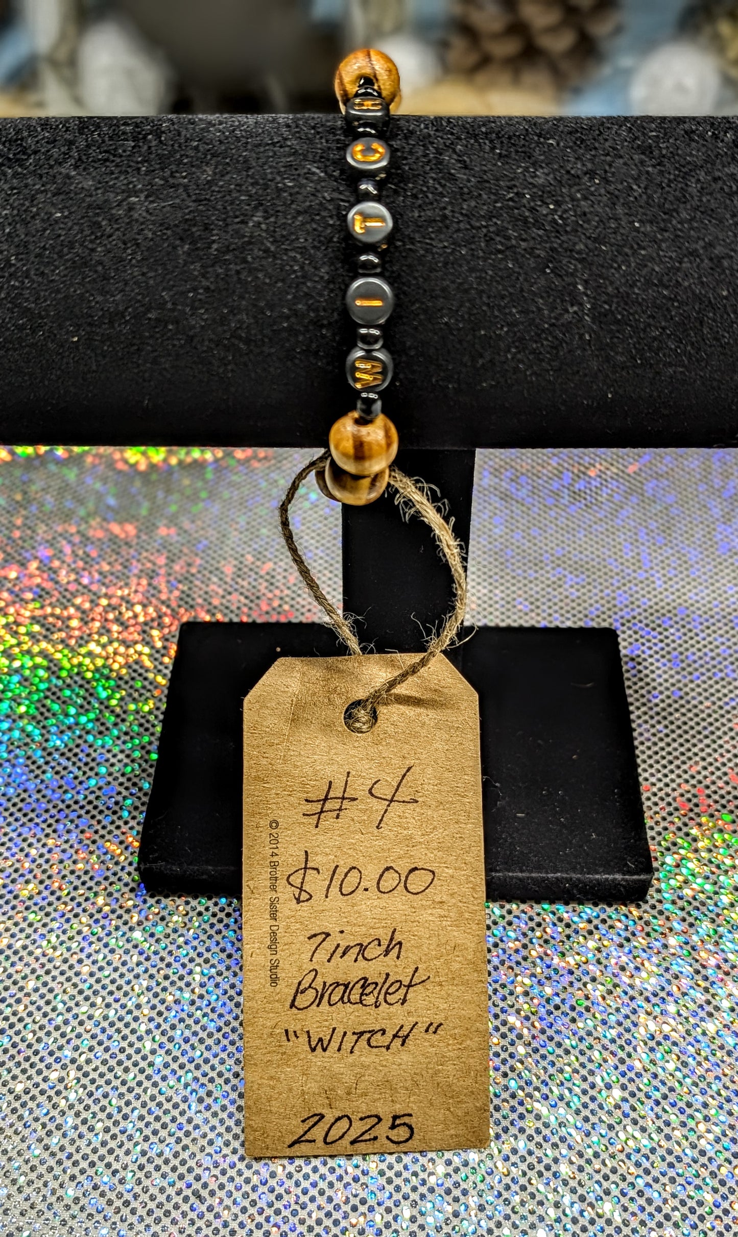 Wood Bead "Witch" Bracelet (Bracelet #4)
