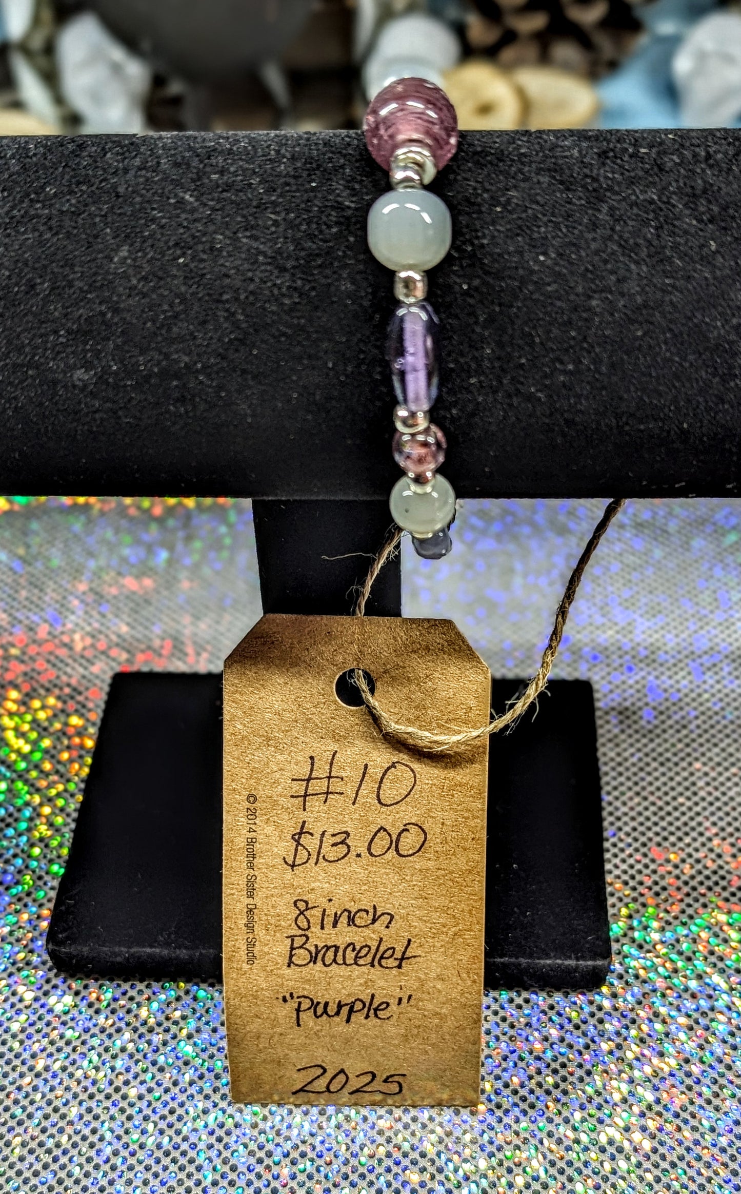 "PURPLE" Glass Bead Bracelet (Bracelet #10)