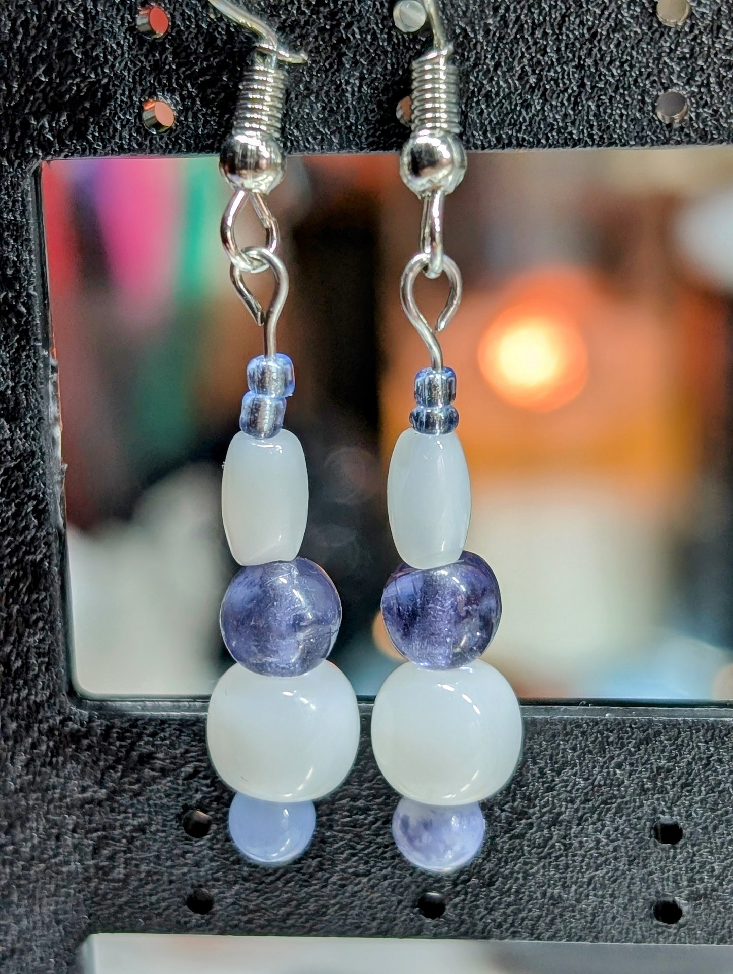 "PURPLE" Glass Beaded Earrings (Earrings #24)