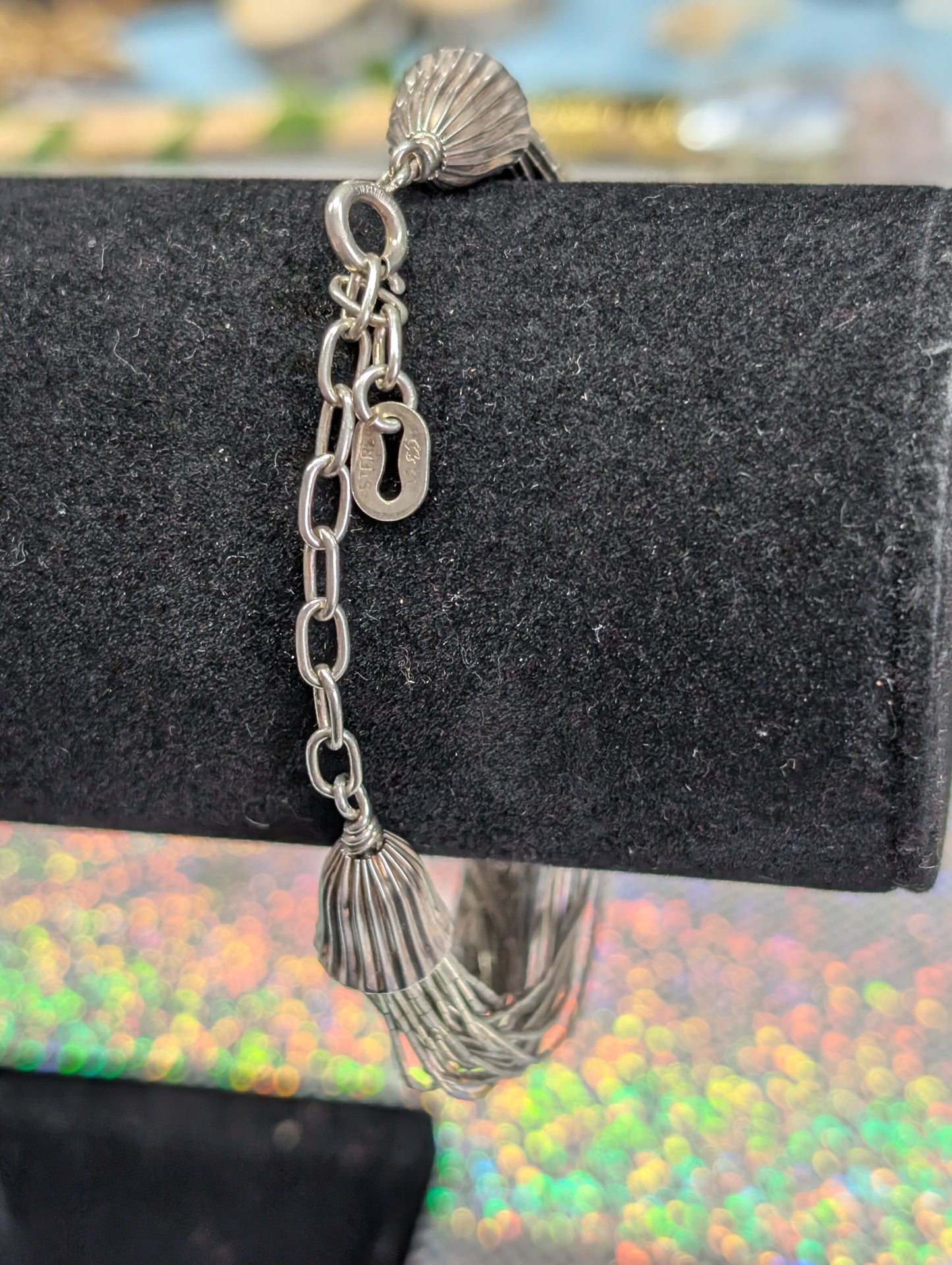 Carolyn Pollack Native American 45 Strand, Liquid Silver Bracelet (Vintage Bracelet #31  )